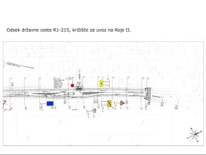 Ureditvena situacija R1-215, uvoz na Roje II